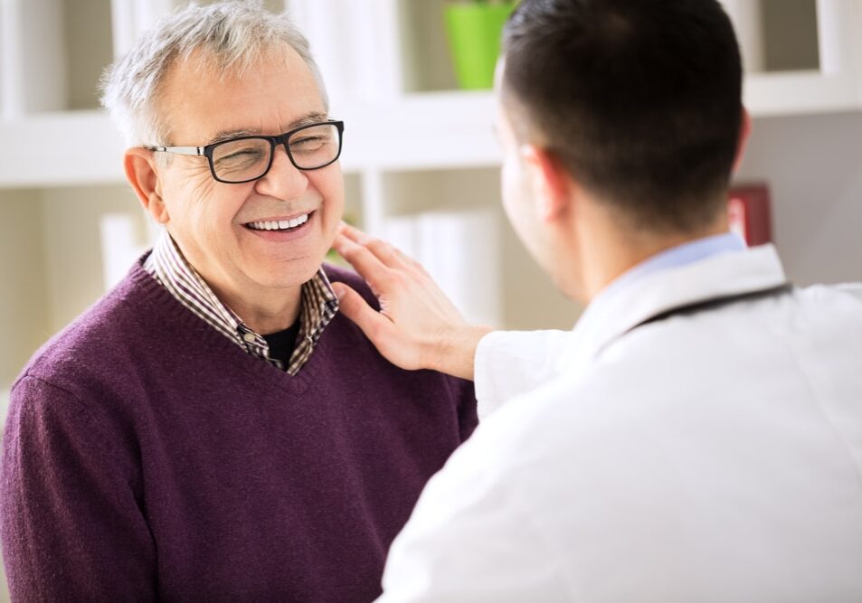 Smiling,Happy,Old,Patient,Visit,Doctor